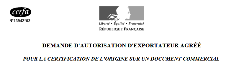 Exportateur enregistré (REX) - Exportateur agréé (EA)