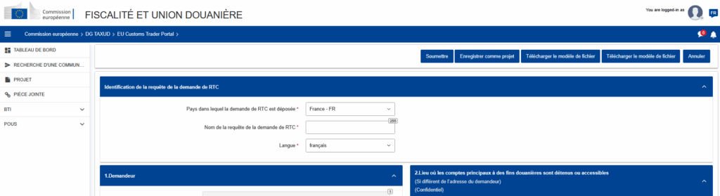 Renseignement tarifaire contraignant