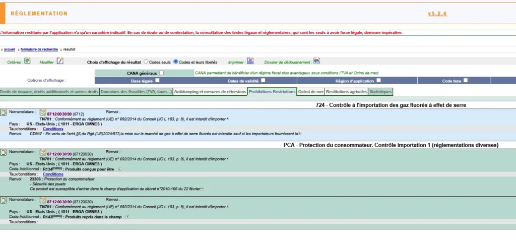 Recherche règlementation sur Rita